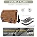 Vintage Canvas Messenger Bag for Men and Women，Versatile fashion canvas shoulder messenger bag business computer bag (Coffee, 14 Inches)