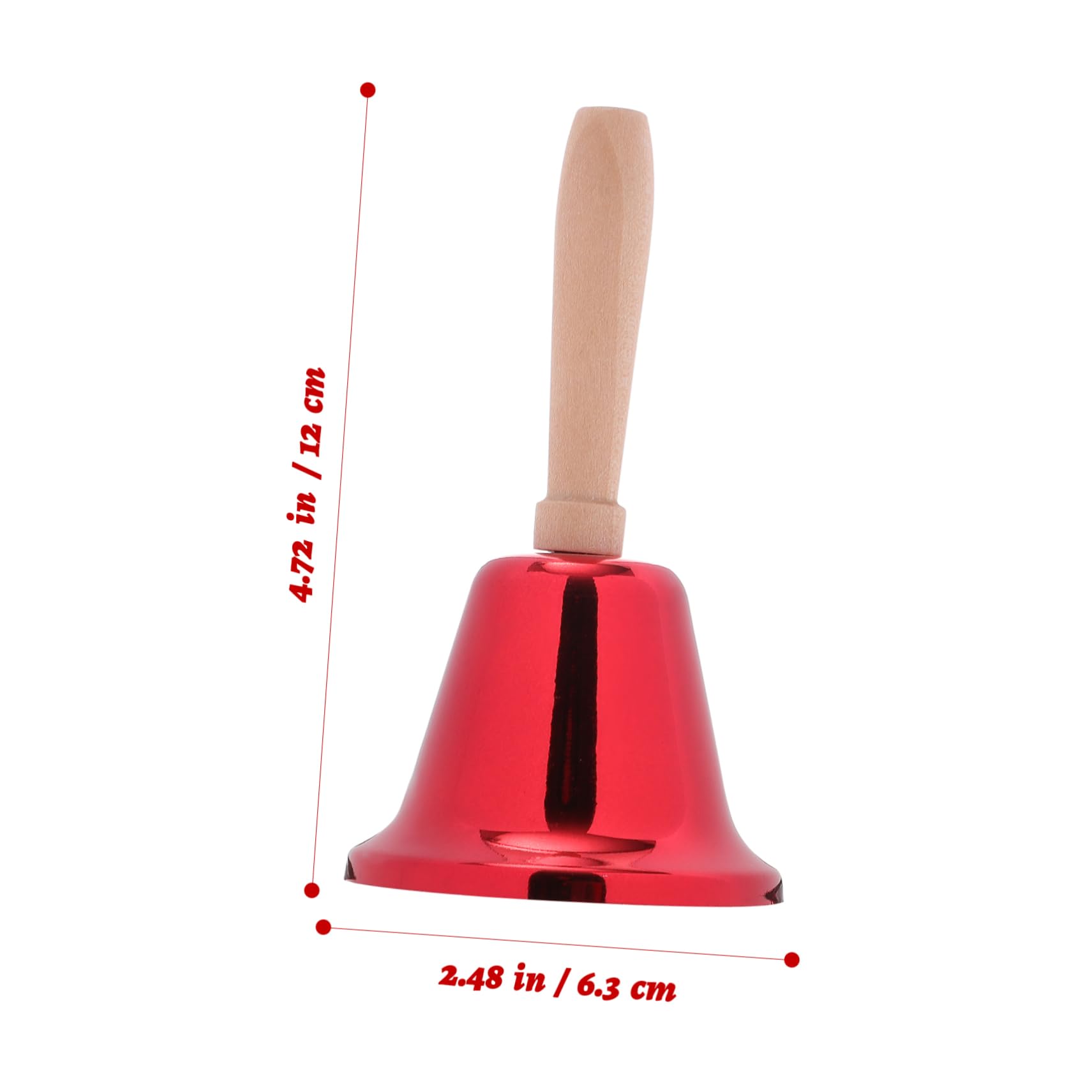 ibasenice 2Pcs Handheld Metal Rattle Bell with Handle Loud Call Bell for Restaurant Service Camping and Holiday Decorations Unique Creative Design