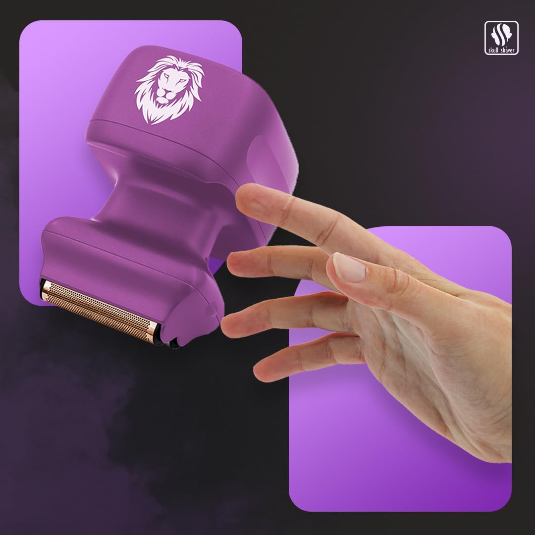Skull Shaver One Lion Purple Pro Rasierer für Frauen - Einfache Haarentfernung - Elektrorasierer mit gestufter Doppelfolientechnologie | Einfache Haarentfernung, Elektrorasierer mit gestufter Doppelfolientechnologie, Für Frauen