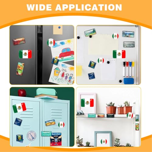 Set de 17 imanes decorativos con bandera de México miniatura 4