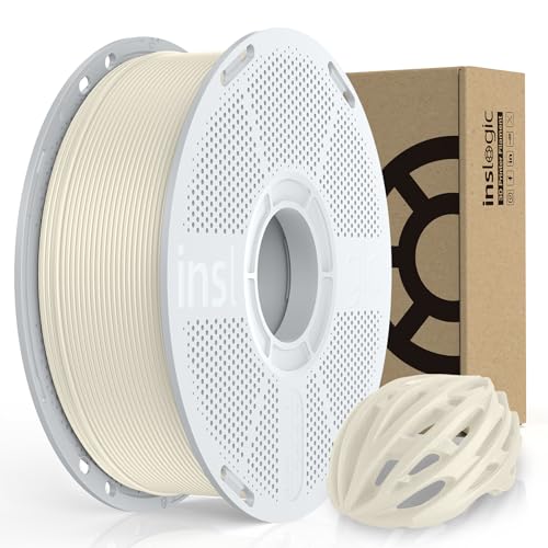 Inslogic ASA Filament 1.75mm UV & Weather Resistant 3D Printer Filament High-Strength & Heat-Resistant Smooth Printing with Low Warping Ideal for Outdoor Use 1kg (2.2lbs) Spool White