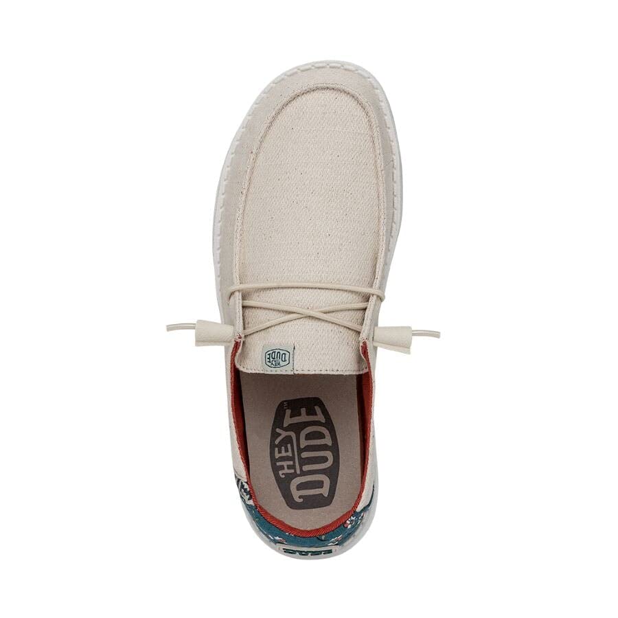 Image of HEYDUDE Women's Wendy Washed Canvas | Women's Shoes | Women's Lace Up Loafers | Comfortable & Light-Weight