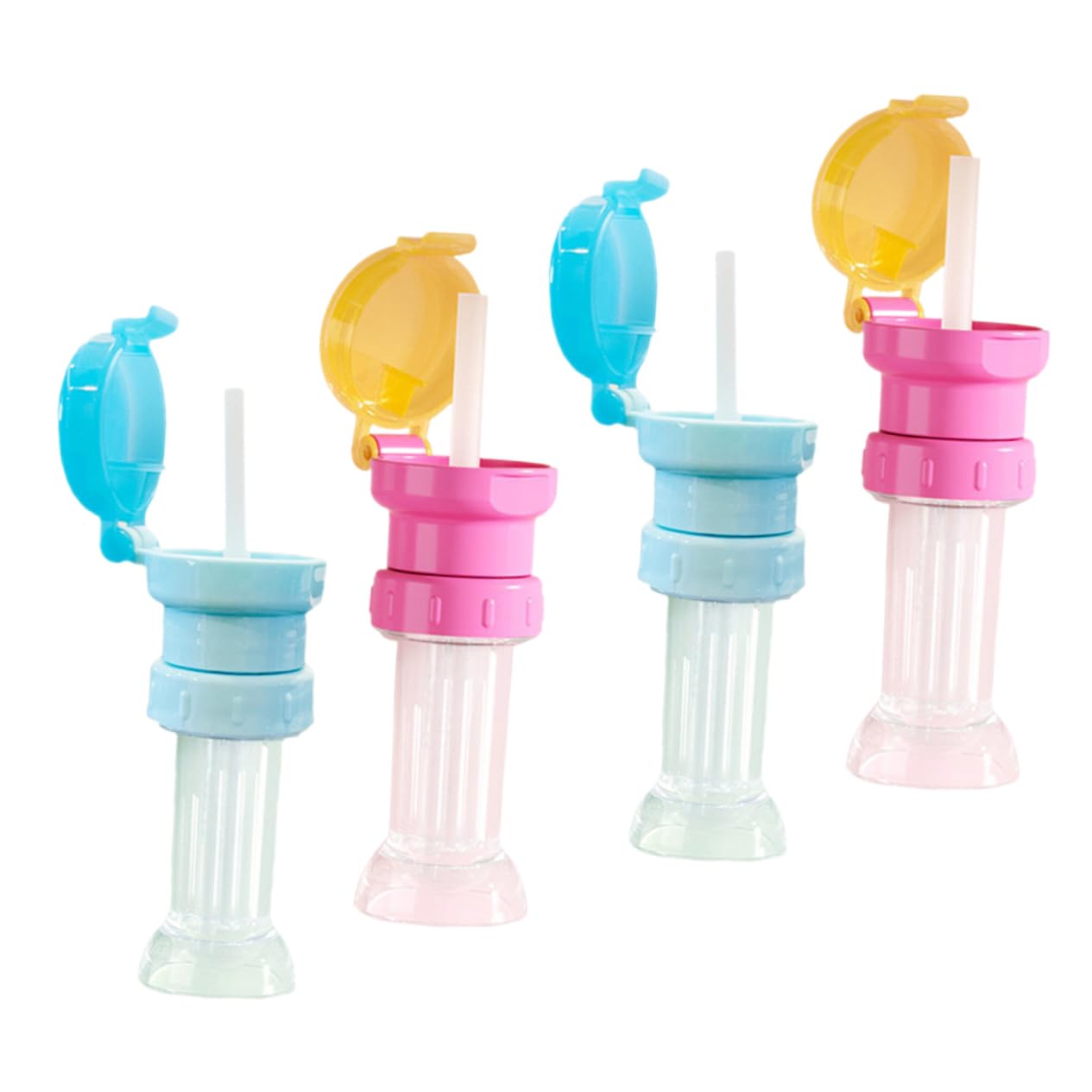 VILLCASE 12pcs Boy Girl Water Bottle Adapter with Straw Caps for Boy Girl Drinks Spill Easy to with Standard Bottles Lake
