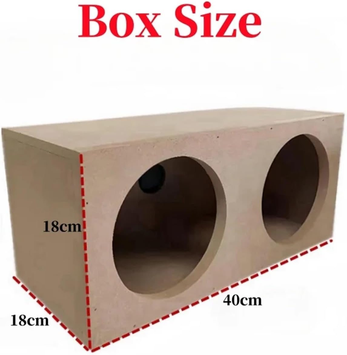 Double 6.5-inch Subwoofer Empty Box, Passive Audio Wooden Drawer DIY Car Modification Speaker Body Housing