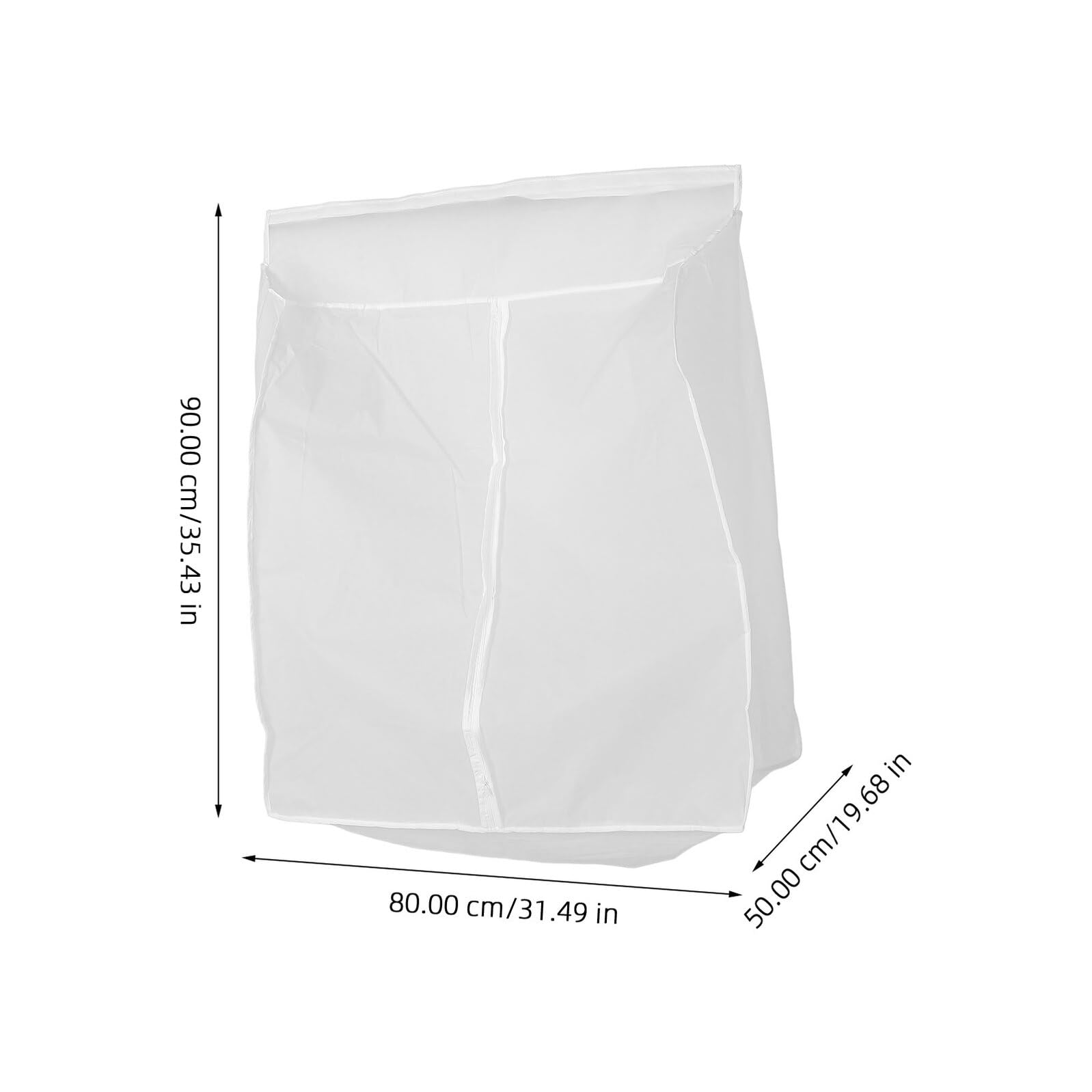 Angoily Funda para Colgar Ropa de Peva Reutilizable, Funda Protectora para Trajes y Abrigos, Cubierta Antidespolvo de Color Claro para Almacenamiento en Casa y Armario