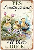 Duck Diamond Art Kits for Adults Beginners Yes I Really Do Need All These Ducks 5D Diamond Painting Kits, DIY Paint with Round Full Drill Gem Art for Home Wall Decor Gift 8x12 Inch