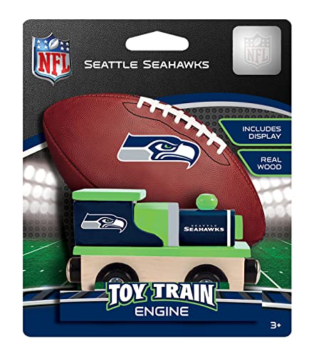 Image of MasterPieces NFL Seattle Seahawks Real Wood Toy Train, For Ages 3+