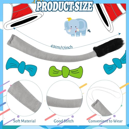 6 PCS Set de Disfraz de Elefante miniatura 3