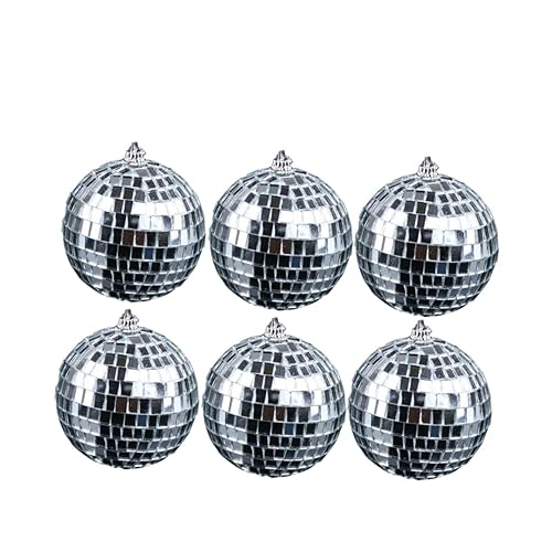 Amosfun 12pcs Silver Mirror Disco Reflective para Decoraciones de Fiesta, Bodas y Festivales con Diseño Único Reflectante de Luz para Ambiente miniatura 7
