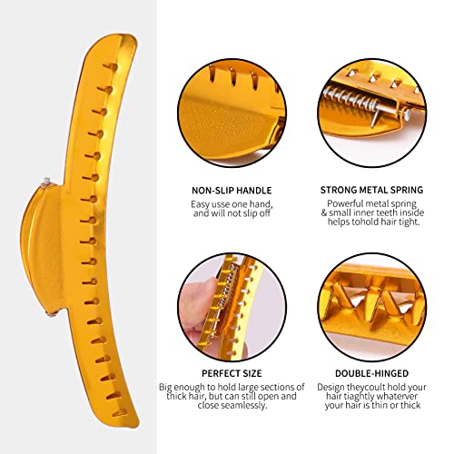 Pinzas de Mariposa para Cabello 12 Piezas Metal Dorado miniatura 5