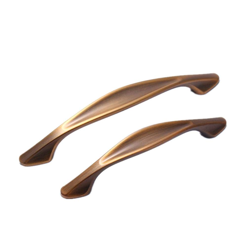 Stnyanxd 96 Coffee Antique Cabinet Drawer Handles 2Pcs Curved Door Handle Solid Base Zinc Alloy Hardware (96 Coffee)