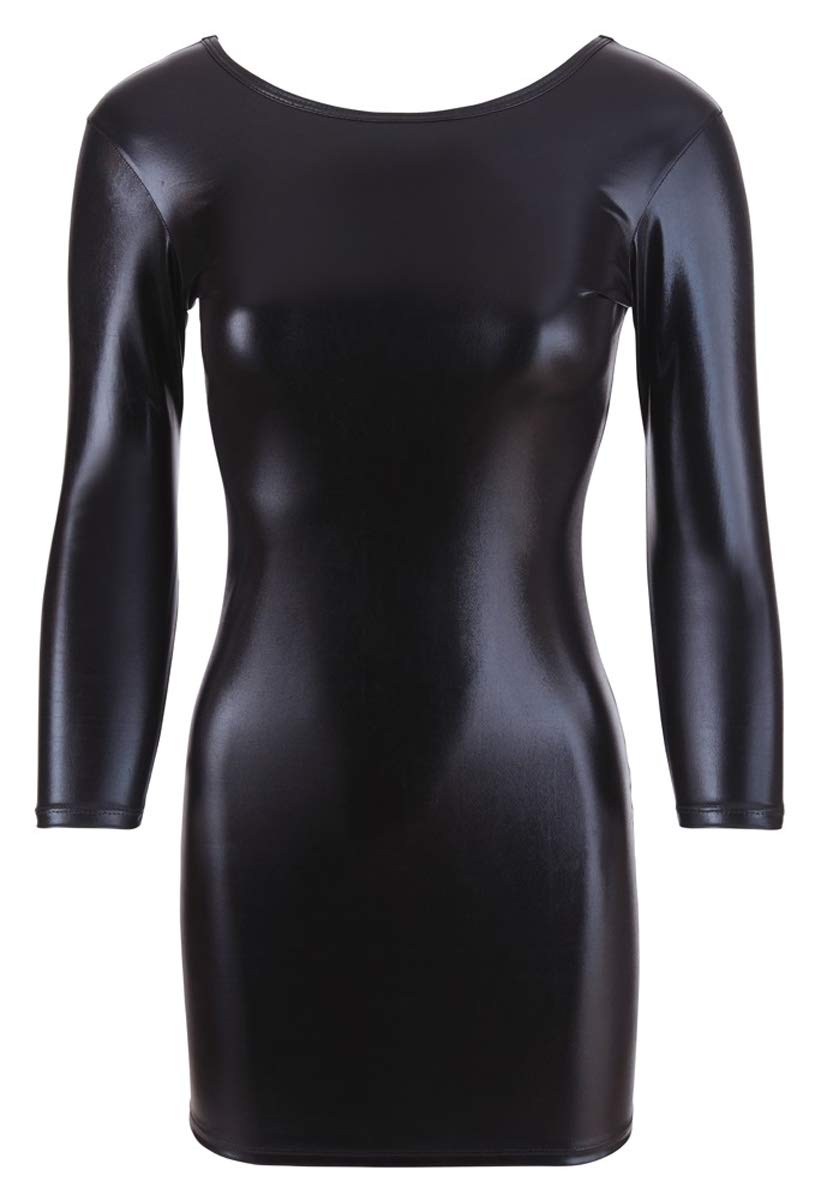 Cottelli Collection Party Wetlook Dress, Black, Small