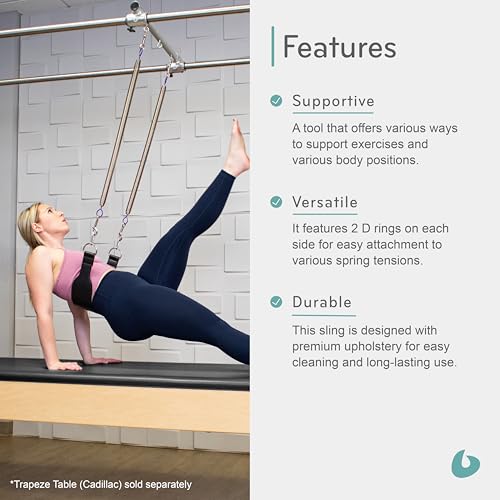 balanced body stability sling guided support for core and back trapeze table cadillac pilates machine equipment workout equipment for home gym or pilates studio