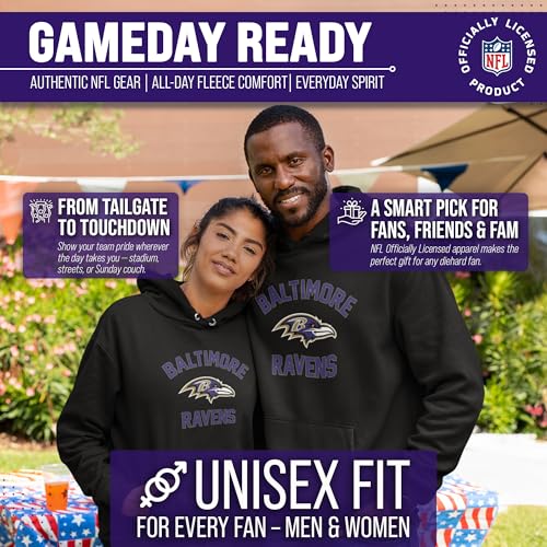 Image of Team Fan Apparel NFL Gameday Hoodie Pullover Sweatshirt for Men and Women | Officially licensed NFL Gameday fleece pullover - kangaroo pocket, ribbed cuffs, drawstring hood, unisex fit