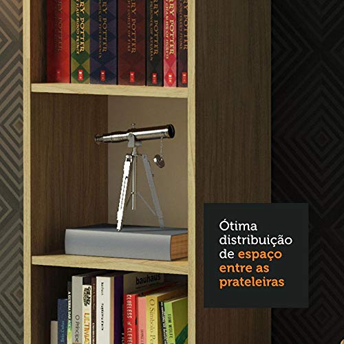 Kit Madesa Estante Livreiro 6908 + Estante Livreiro 6906 - Carvalho
