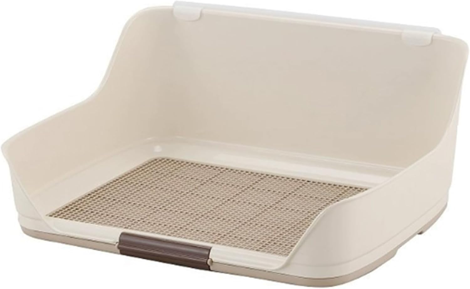 Dog Litter Box, Indoor Pupp Potty Trays, Mesh Pet Training Pads with High Walls, Removable Duty Tray Pot for Puppy Small Sizedogs Non Skid Feet(Brown,51.2cm)