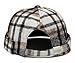 DIYDECAL Striped Plaid Brimless Worker Cap,Retro Skullcap Docker Hat for Men Womens Coffee