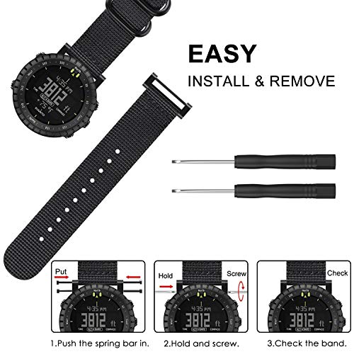 Image of Fintie for Suunto Core Watch Band, Woven Nylon Sport Strap with Metal Buckle for Suunto Core Smart Watch