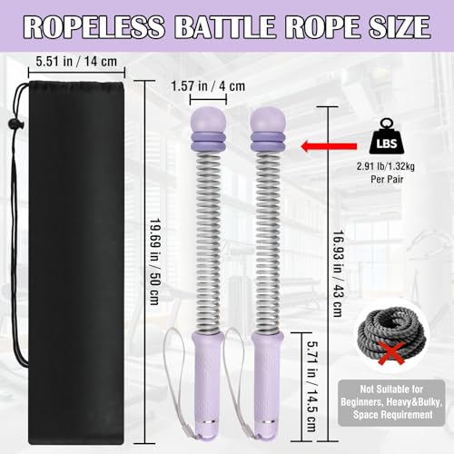2PCS Portable Ropeless Battle Ropes with Adjustable Weight Rings — view 2
