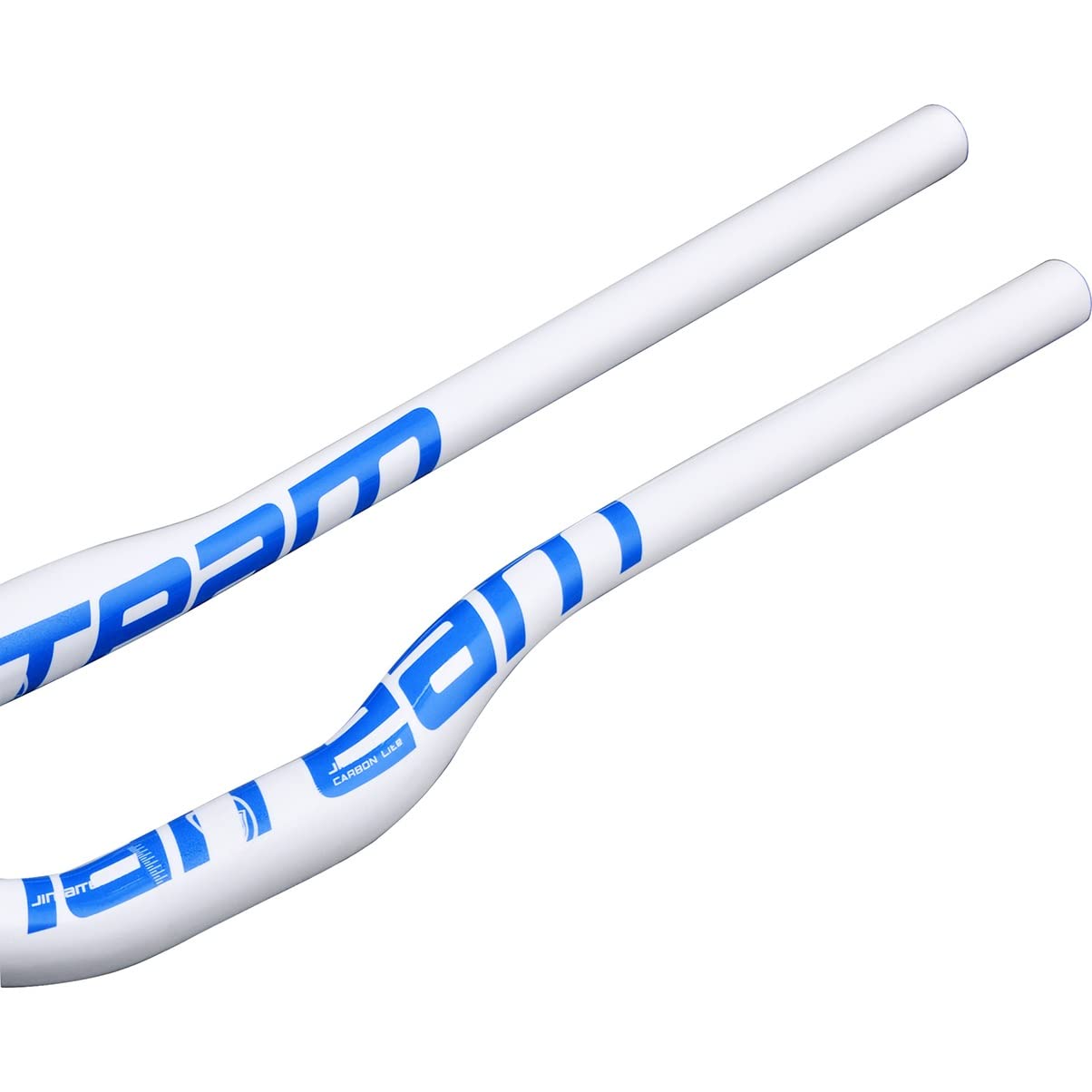 Manillar de Bicicleta de 31,8 mm de Fibra de Carbono, Manillar extralargo, Elevador de Manillar de 22,2 mm, Accesorios (Blanco Verde, 600 mm)