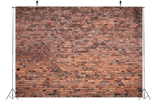 BELECO 3x2m Tela Pared Ladrillo Rojo Fondo Ladrillo Vintage Rústico para Tema Ladrillo Baby Shower Cumpleaños Boda Recién Nacidos Niños Adultos
