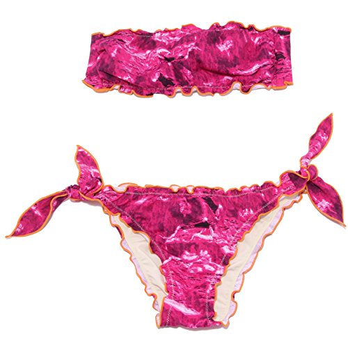 Maillot de bain deux pièces multicolor fascia avec slip de bain femme 7006S