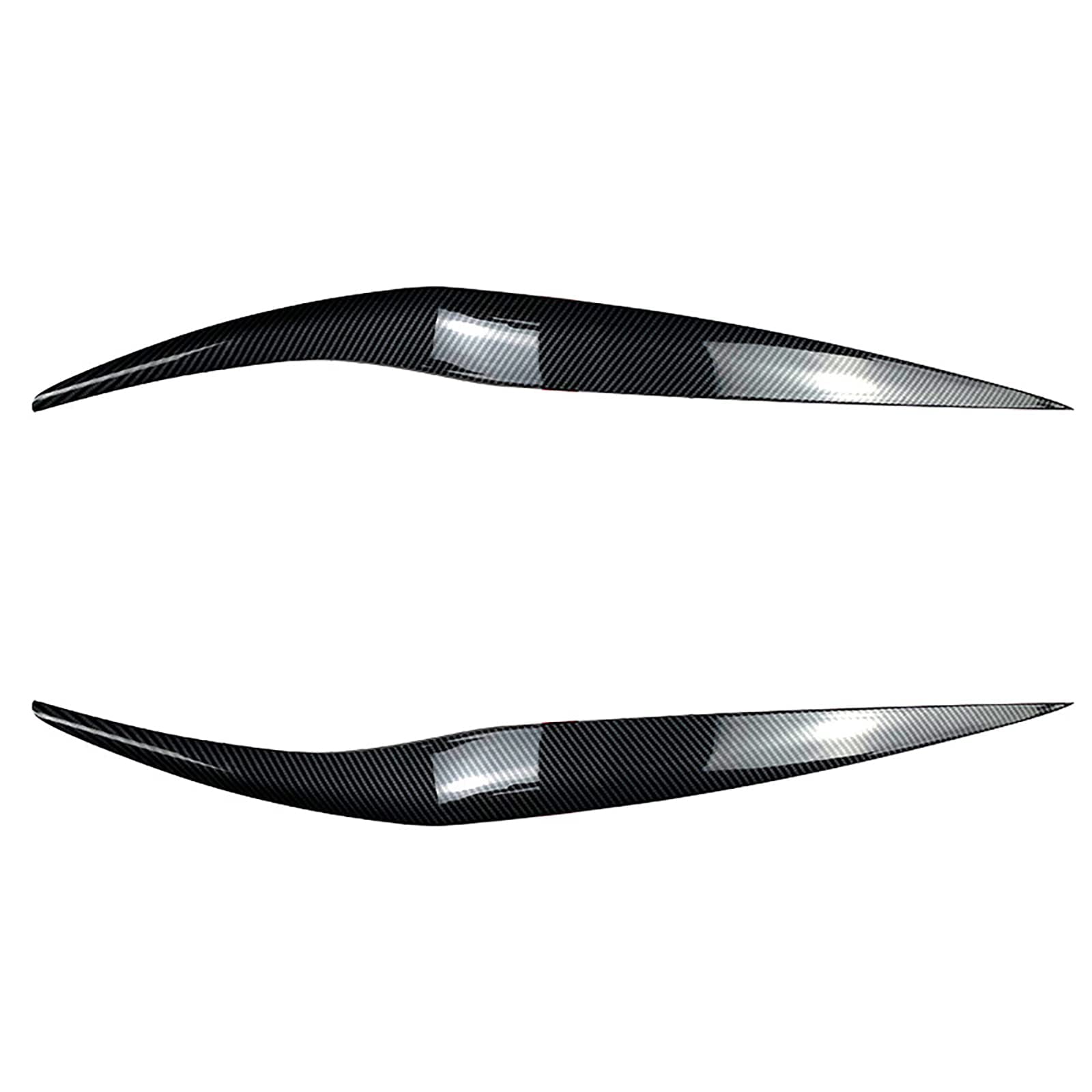 Sopracciglia per fari Auto, per Ford Fiesta MK6.5 2013-2017, Copertura per Sopracciglia per fari Auto, Strisce adesive Decorative per fari, Nero Lucido