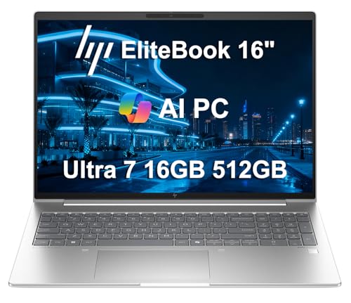 Image of HP EliteBook 660 G11 Business AI PC Laptop (16 inch FHD+ Anti-Glare, Intel 12-Core Ultra 7 165U, 16GB DDR5, 512GB SSD), Backlit, Fingerprint, 5MP IR Webcam, 2x Thunderbolt 4, Fast Charge, Win 11 Pro