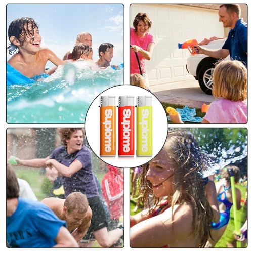 Feuerzeug Wasserpistole,3 Stück feuerzeug Wasser spritzt Prank,Feuerzeug Wasserpistolen Spielzeug,Geeignet für Zauberrequisiten, Streiche, kleine Spielzeuge, Partys, Schwimmbäder