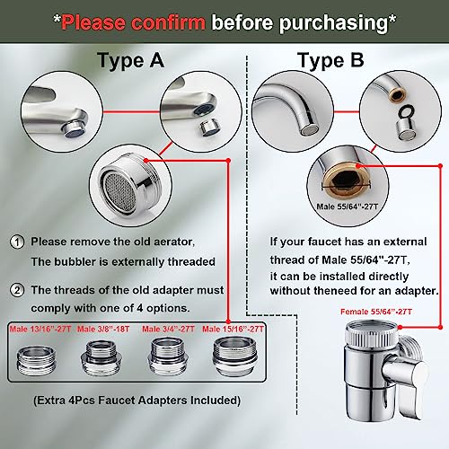 Premium Brushed Sink Faucet Handheld Bidet Sprayer For Toilet -Bidet Attachment Set For Warm & Cold Water With Dual Function, Perfect For Feminine Hygiene, Cloth Diaper,Bathroom Toilet Cleaning,Etc #TOP1