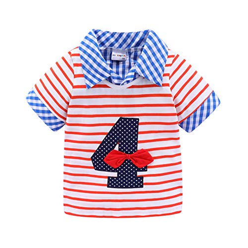 Image of Mud Kingdom Little Boys Girls Birthday Polo Shirt Short Sleeve Gift for Kids 1st 2nd 3rd 4th 5th 6th Number