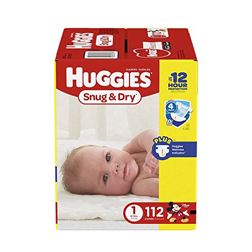 Image of HUGGIES Snug & Dry Diapers, Size 1, 112 Count, BIG PACK (Packaging May Vary)