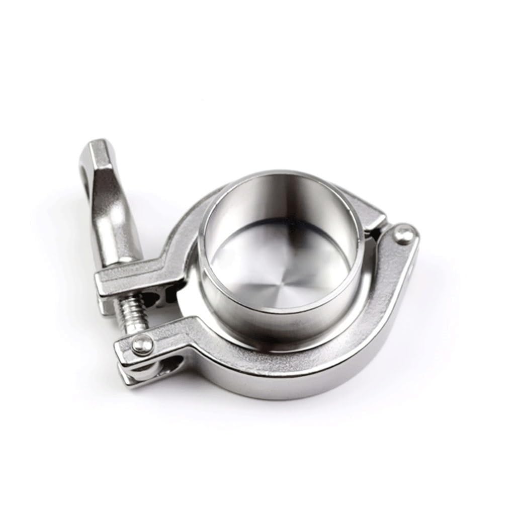 ACVACV Tri Clamp 304 Stainless Steel Sanitary Pipe Ferrules Gasket Set, SS304 Sanitary Tri Clamp Ferrule + End Cap + Tri Clamp+ Silicon Gasket(57mm x Ferrule 77.5)