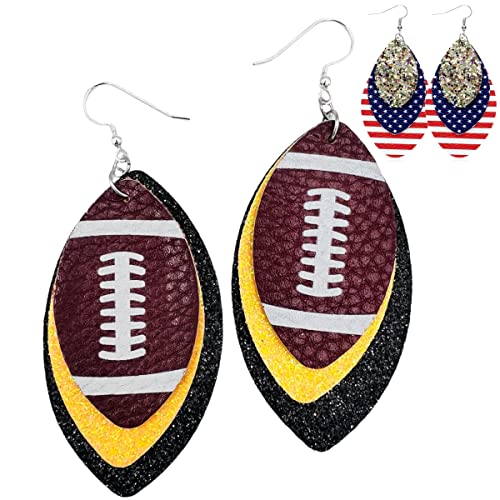 Football Earrings for Women, Football Jewelry, Athletic Team Spirit Accessories