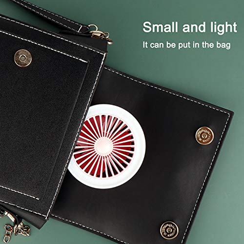 Mini Handheld Fan With LED light, Mini Portable Fan, Sansent 3 Speed Adjustable Usb Personal Desk Fan With Usb Rechargeable Battery Operated,small Outdoor Fan Can Put In Cloth Pocket (Green)
