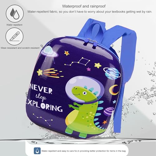 Image of BabyMoon Eggshell Multipurpose Kids Backpack | Children's School Bag for Boys & Girl's | Kids Travel Backpack | Dinosaur Blue