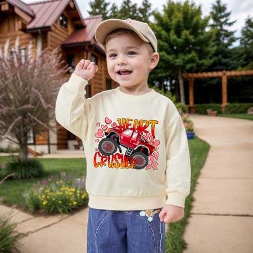 Kids Valentines Sweatshirt Toddler Boys Girls I Love You Hand Sign Love Heart Shirt Tops Outfit 1-7 Years2