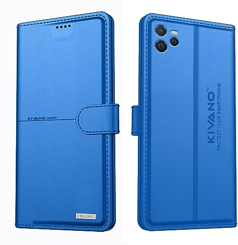 Image of Compatible with Realme Narzo 50A Prime /Realme C35 Flip Cover | Leather Finish | Inside Pockets & Inbuilt Stand | Shockproof Wallet Style Magnetic Closure Back Cover Case