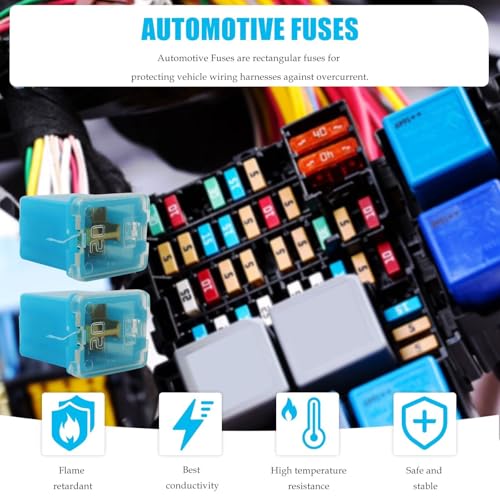 Kit de fusibles para automóvil, 36 piezas, formato bajo (low profile), fusibles rectangulares para camionetas, camiones, RV y SUV (20 A, 30 A, 40 A, 50 A, 60 A y 80 A, 6 piezas cada uno) miniatura 5