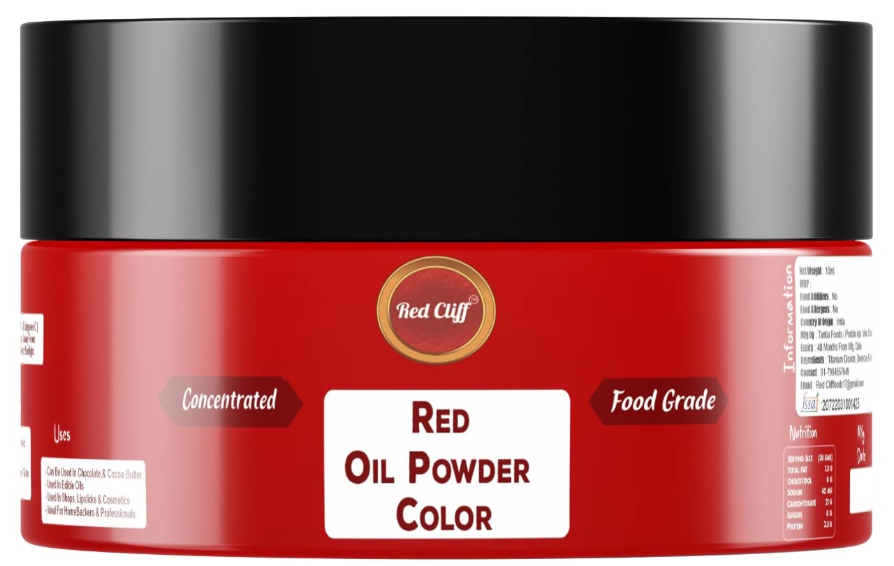 See full amazon price history chart for RED CLIFF Oil Powder Food Color Highly Concentrated Edible Color | 10ml (Red) RED CLIFF Oil Powder Food Color Highly Concentrated Edible Color | 10ml (Red) (B0BGQ6NVFF) Amazon Price History, Amazon Price Tracker