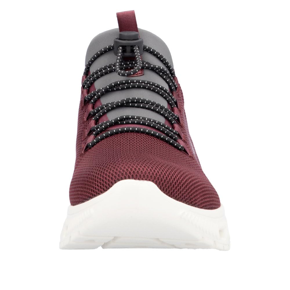 Rieker Damen Schnürhalbschuh in schwarz | Ready2GO Sneaker mit ultraleichter IM-EVA-Sohle MemoSoft-Decksohle und Komfortweite G