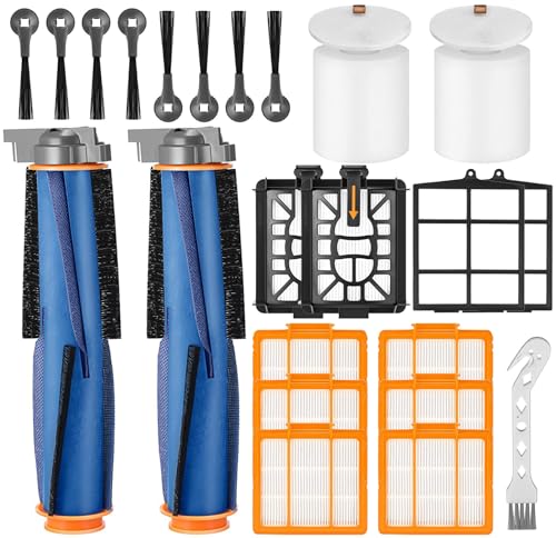 Replacement for Shark AV2501AE RV2502AE AV2501S AV2511AE RV2610WA RV2610WD AV2610WA RV2820AE AI Robot Vacuum?Accessories Kit Includes Master Brush, Master Filter, Strainer, Foam Filter, Side Brush