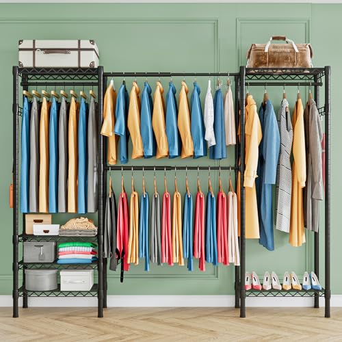 Portant rétractable extensible jusqu'à 228 cm pour optimiser votre dressing