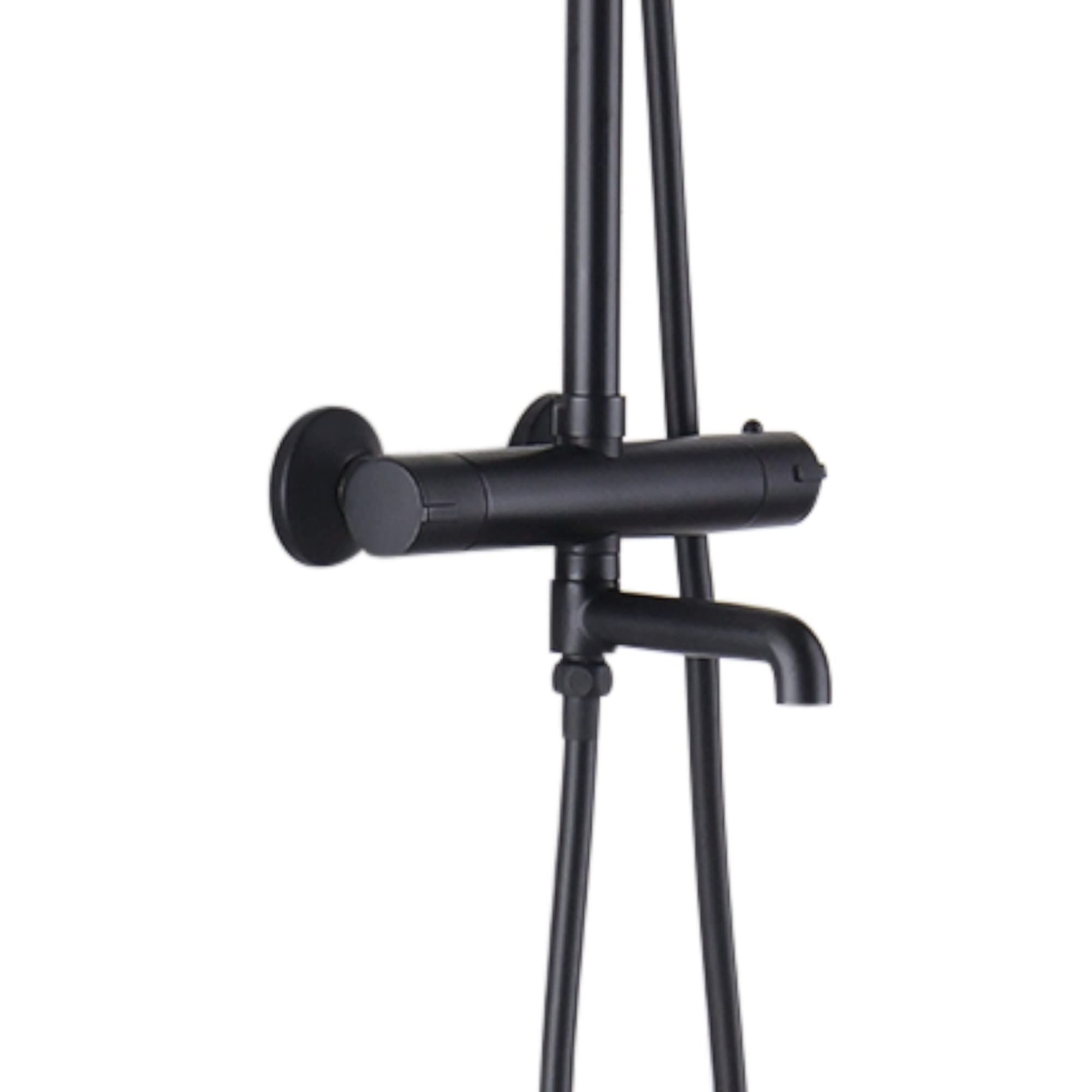 Enki Black Dune, T117, Contemporary 3 Shower Outlet, Thermostatic Bar Shower Mixer Valve, Thermostatic Bath Shower Mixer Tap,