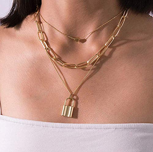 Lock Pendant Necklace Women
