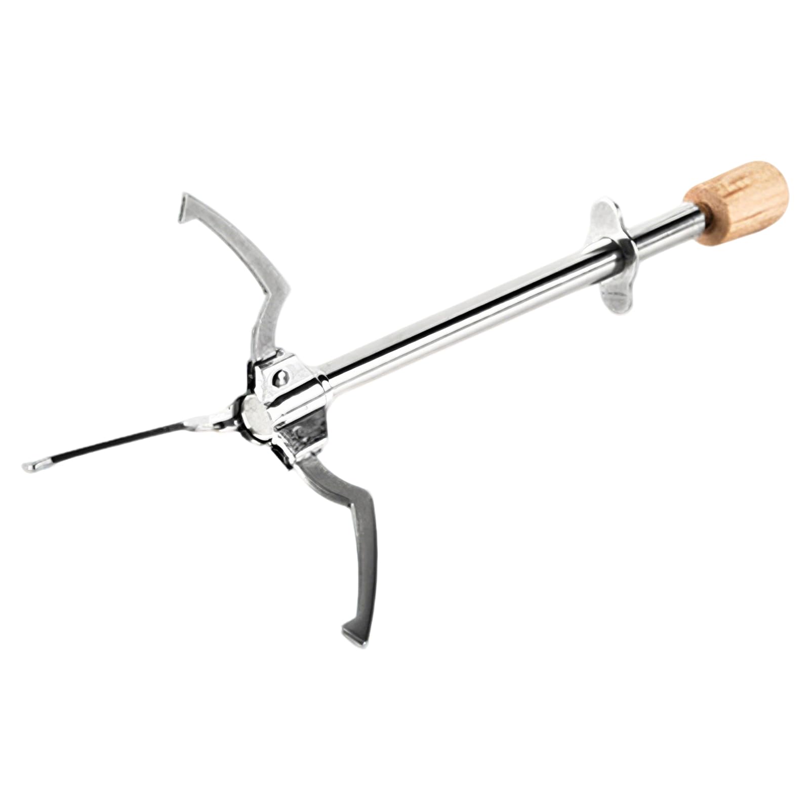 RLMVGBX 304 Stainless Steel Pickle Fork, Multifunctional Food Clamp with 17cm Long Handle, Retro Jar Grabber for Olives Pickled Onions Ice Cubes Kitchen Utensil