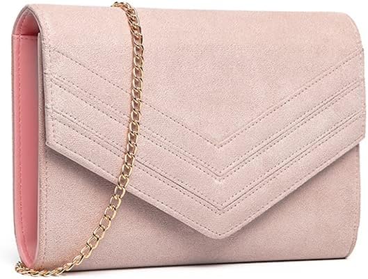 Miss Lulu Pochette Matrimonio Donna - Borsa A Busta Con Catena Oro Per Cerimonie - Foto 8