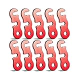 【ノーブランド品】テント グッズ　アルミ製 ロープ　ストッパー ガイラインライナー　ロープテンショナー 10個 (4.2 x 1.5cm)