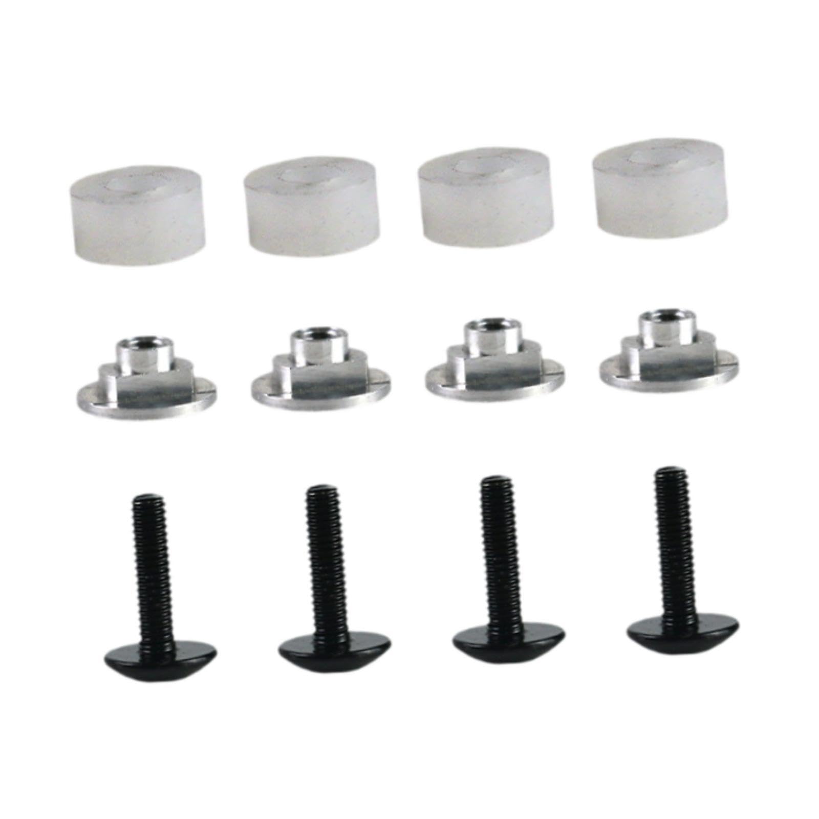 Fenteer Kit de visière de Hockey M4 4 pièces, Facile à Installer avec entretoises, pièces de Rechange, vis et écrous Robustes pour visière de Hockey