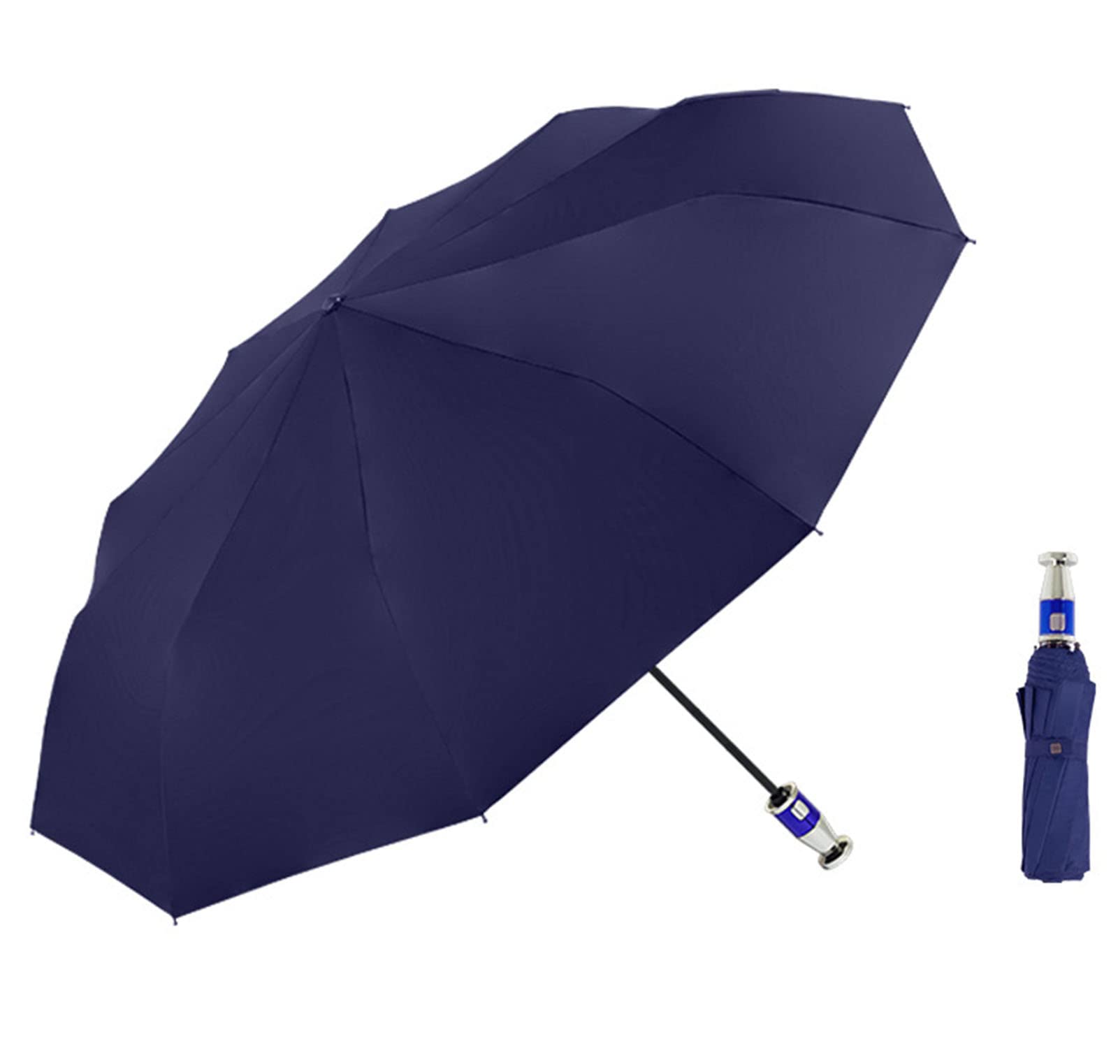 Reise-Regenschirm, Winddicht, 10 Rippen, automatisches Öffnen und Schließen, windbeständig, – kompakt, leicht, robust, faltbar und tragbar